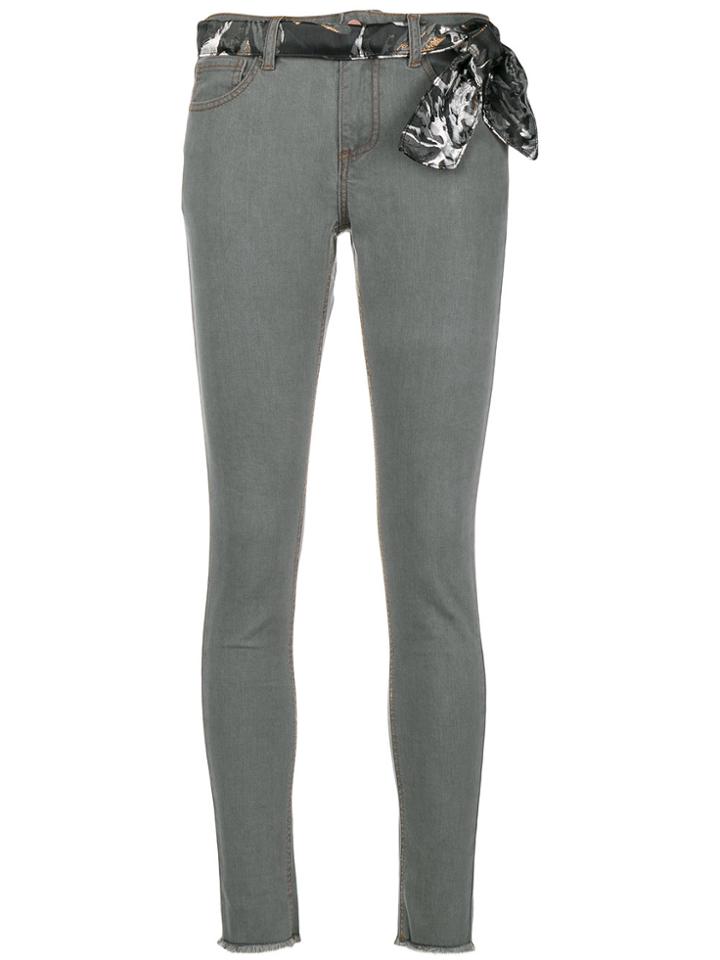 Steffen Schraut Scarf Belt Skinny Jeans - Grey