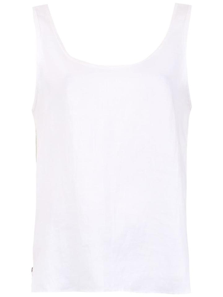 Mara Mac Linen Zipped Top - White
