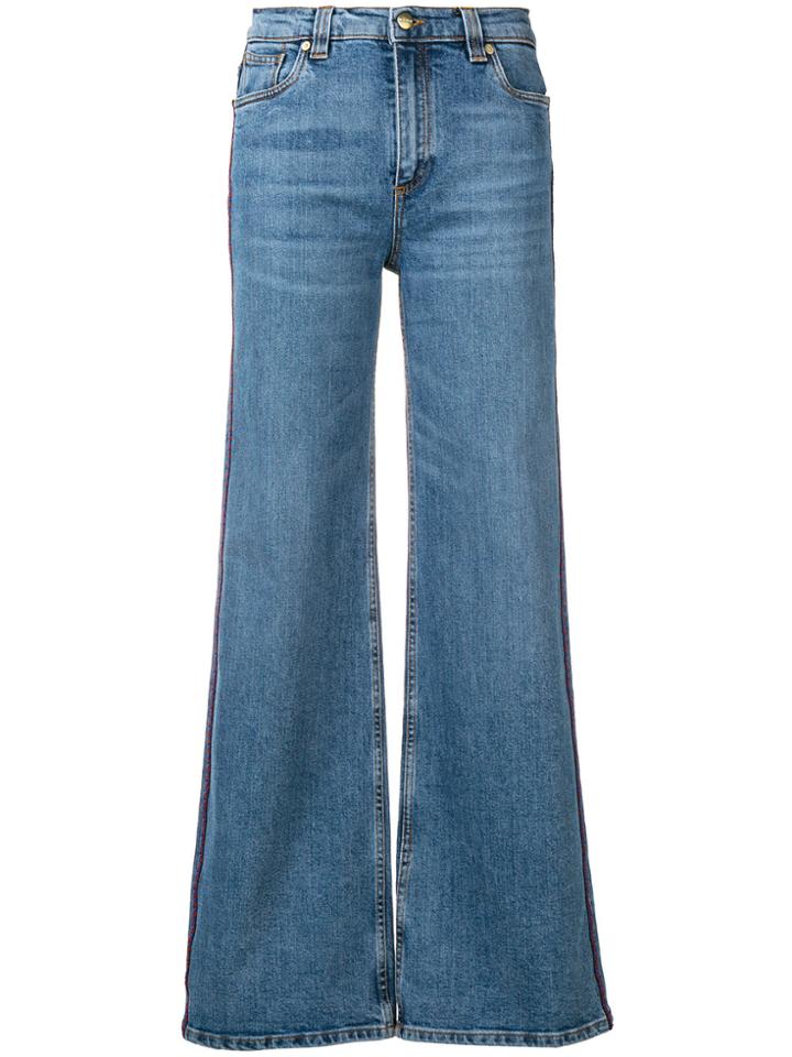 Etro Jacquard Ribbon Jeans - Blue