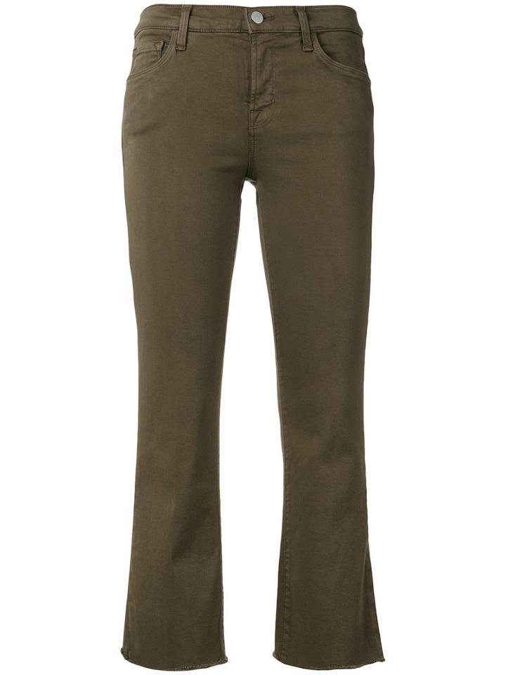 J Brand Selena Trousers, Women's, Size: 28, Green, Cotton/polyester/spandex/elastane