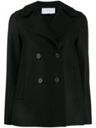 Harris Wharf London Straight Double-breasted Jacket - Black