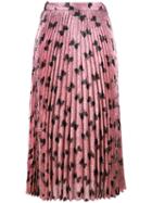 Gucci - Bow Lurex Pleated Skirt - Women - Silk/polyester - 36, Pink/purple, Silk/polyester