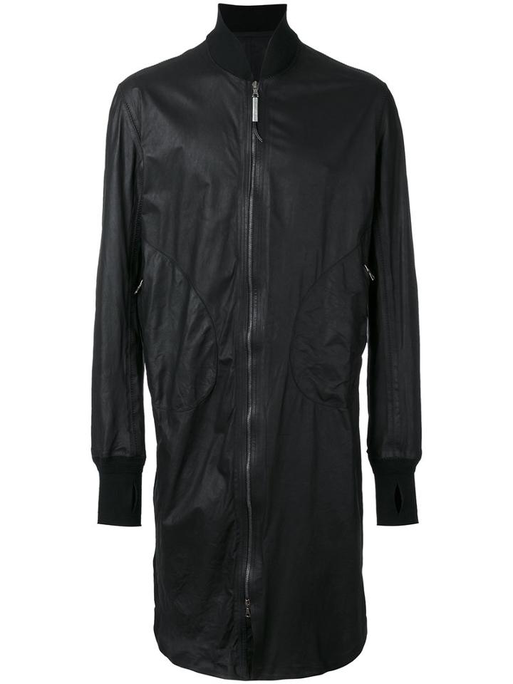 Isaac Sellam Experience Long Bomber Jacket, Men's, Size: Medium, Black, Lamb Skin