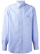 Brunello Cucinelli Button Down Collar Shirt, Men's, Size: Xxl, Blue, Cotton