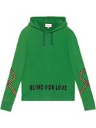 Gucci - Cotton Sweatshirt With Appliqué - Men - Cotton - Xs, Green, Cotton