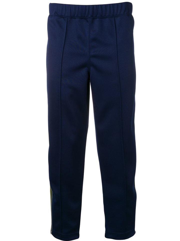 Comme Des Garçons Shirt Cropped Track Style Trousers - Blue