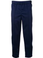 Comme Des Garçons Shirt Cropped Track Style Trousers - Blue