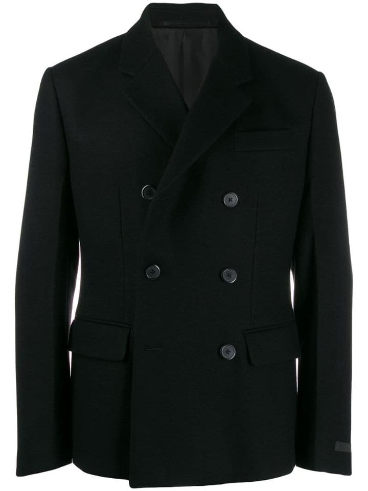 Prada Double Breasted Blazer Jacket - Black
