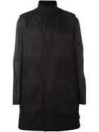 Rick Owens Panelled Coat, Men's, Size: 50, Black, Cotton/viscose/cupro/cotton