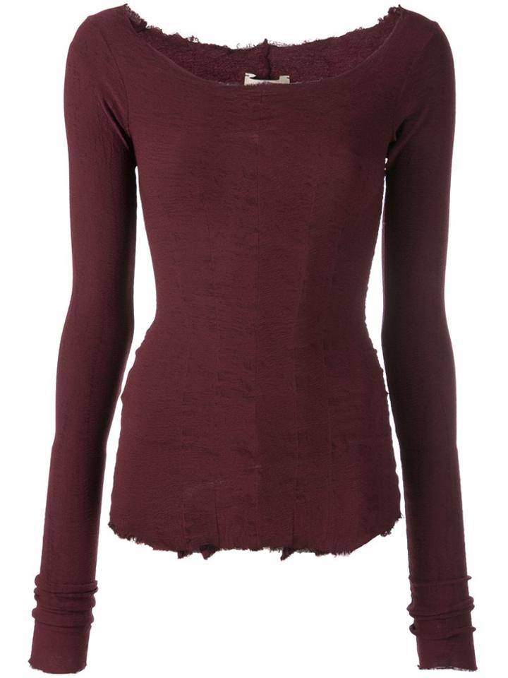 Marc Le Bihan Scoop Neck Sweatshirt - Red