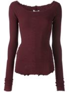 Marc Le Bihan Scoop Neck Sweatshirt - Red