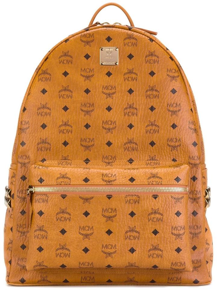 Mcm Large 'stark' Backpack - Brown