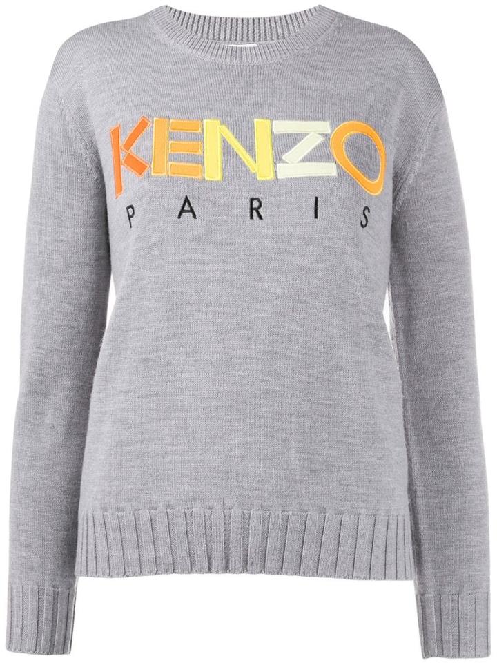 Kenzo Embroidered Logo Jumper - Grey