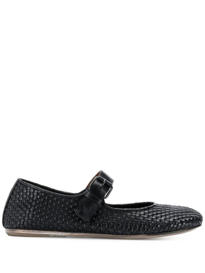 Marsèll Woven Ballerina Flats - Black