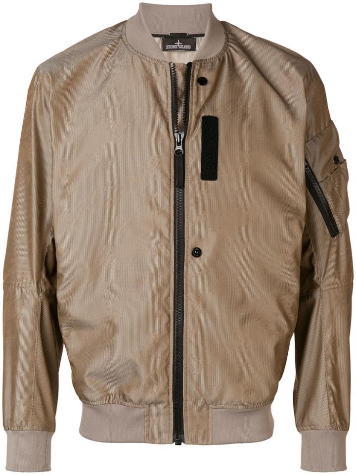 Stone Island Shadow Project Zipped Bomber Jacket - Brown