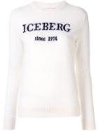 Iceberg Cashmere Logo Knitted Jumper - White