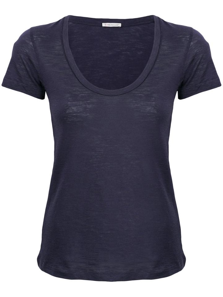Moncler Classic Scoop Neck T-shirt - Blue