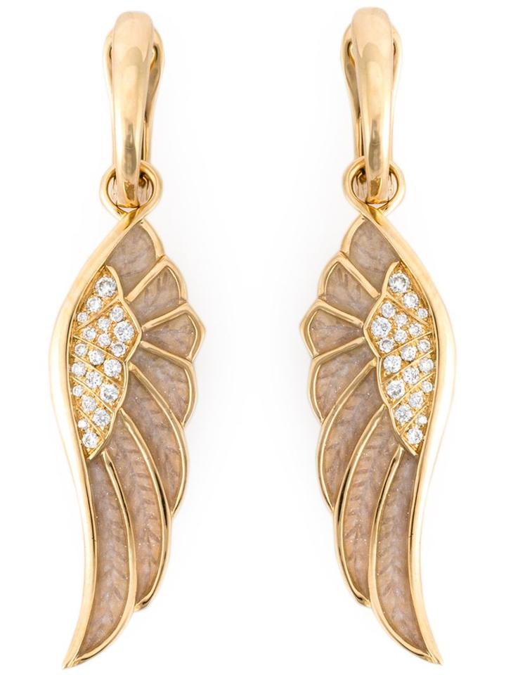 Garrard Diamond Detail Wing Earrings