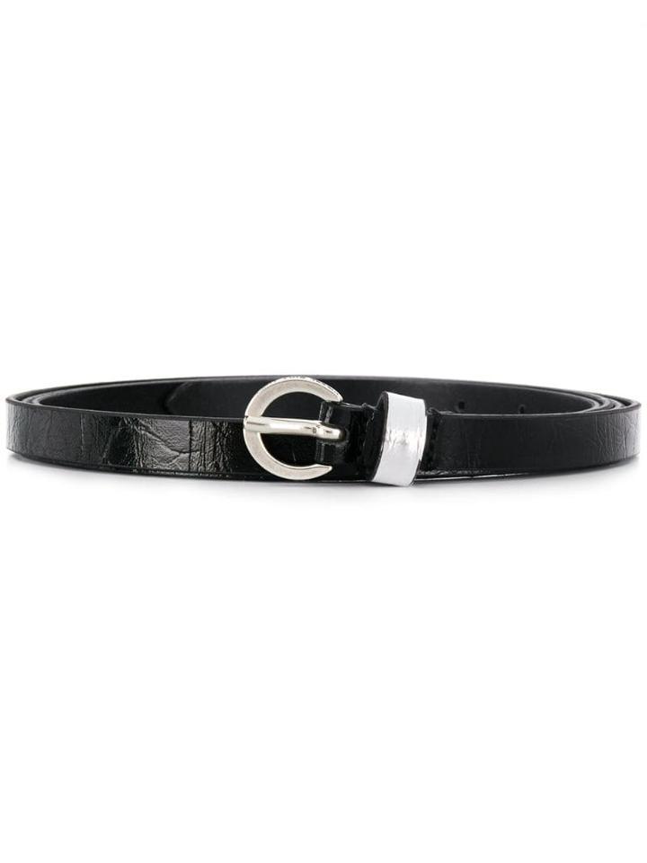 Diesel Double-wrap Metallic Belt - Black
