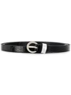 Diesel Double-wrap Metallic Belt - Black