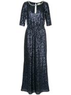 Ingie Paris Sequin Embellished Gown - Blue