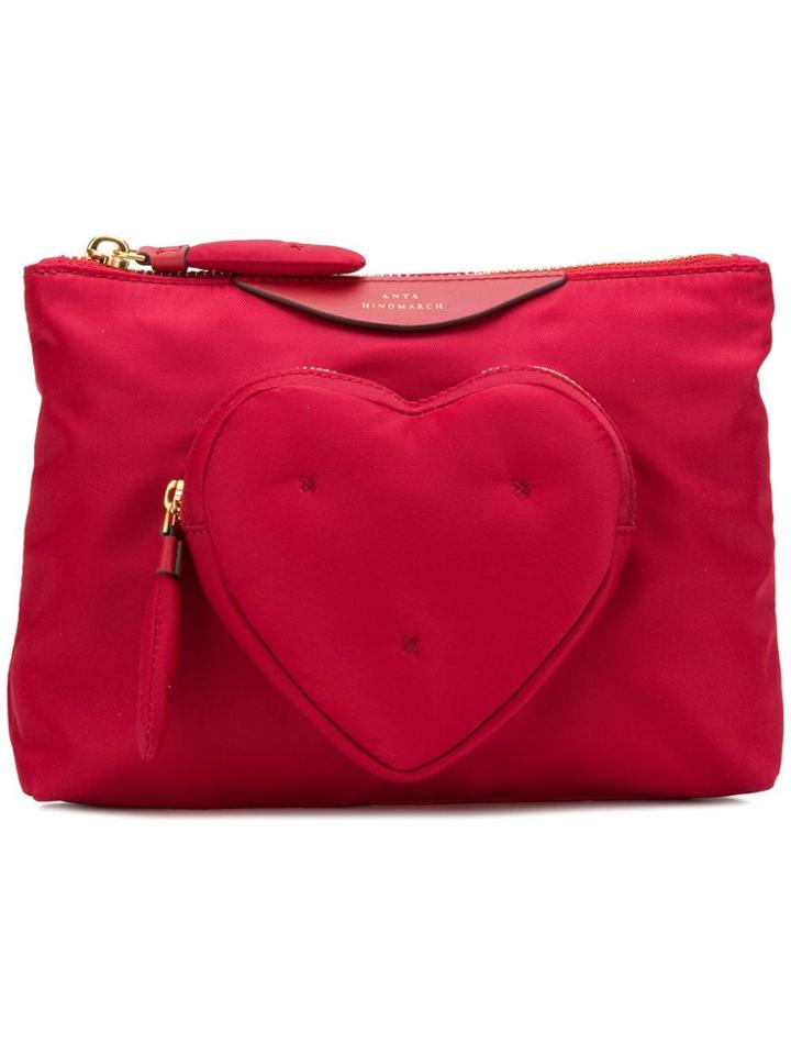 Anya Hindmarch Heart Clutch - Red