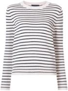 Jenni Kayne - Striped Crew Neck Sweater - Women - Cotton/cashmere - S, Nude/neutrals, Cotton/cashmere