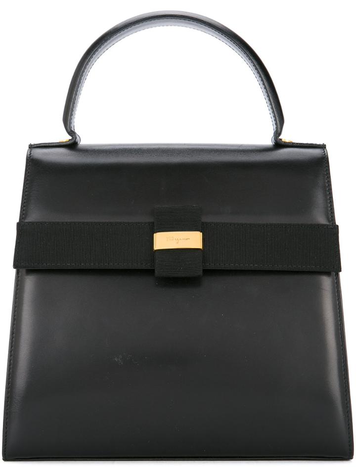 Salvatore Ferragamo Vintage Mini Vara Tote - Black