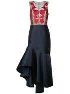 Sachin & Babi Embroidered Ruffle Dress - Nude & Neutrals