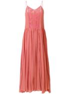 Forte Forte Lace Panel Maxi Dress - Pink & Purple