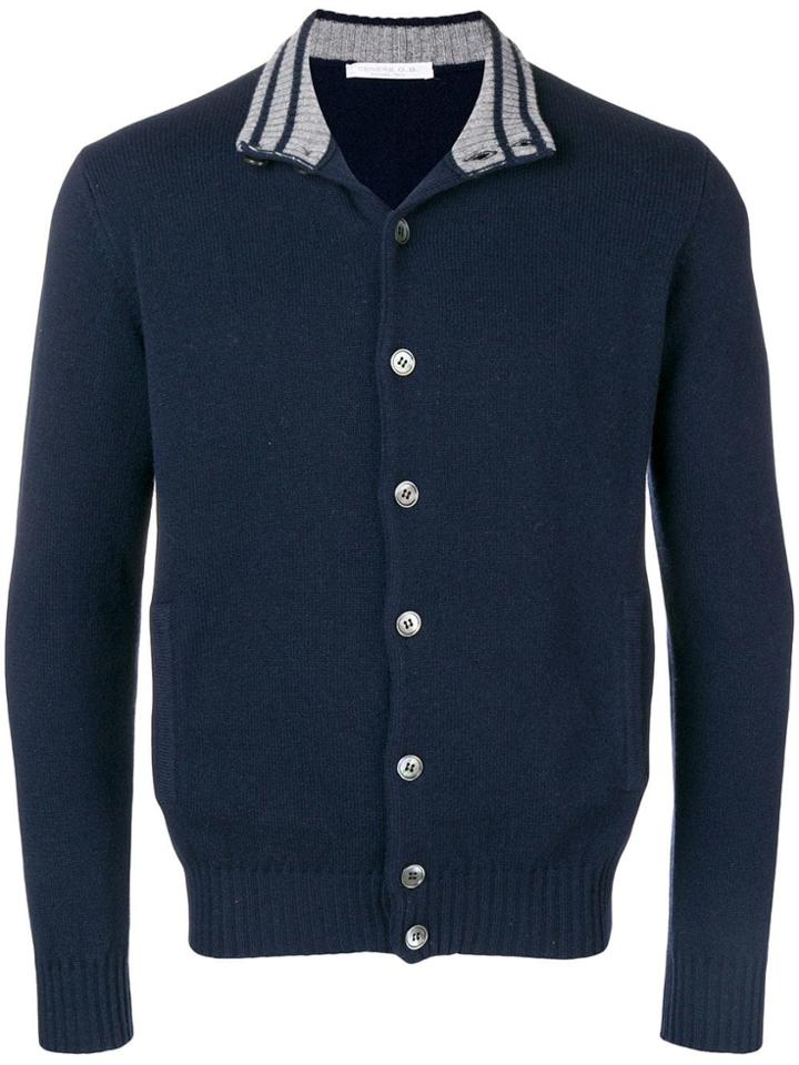 Cenere Gb Buttoned Up Cardigan - Blue