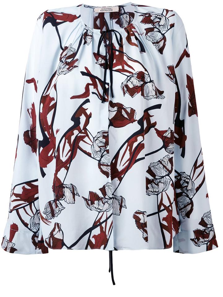 Dorothee Schumacher - Printed Blouse - Women - Silk/viscose - 2, Blue, Silk/viscose