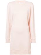 Tibi Open Back Sweatshirt Dress - Pink & Purple