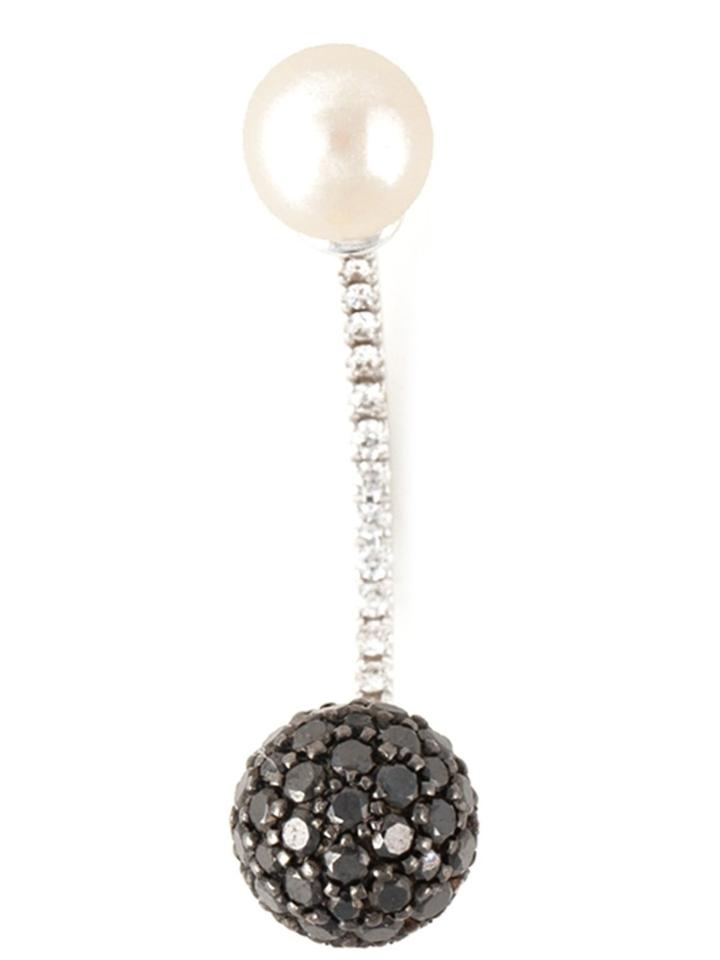 Delfina Delettrez Diamond Ball Earring - Metallic