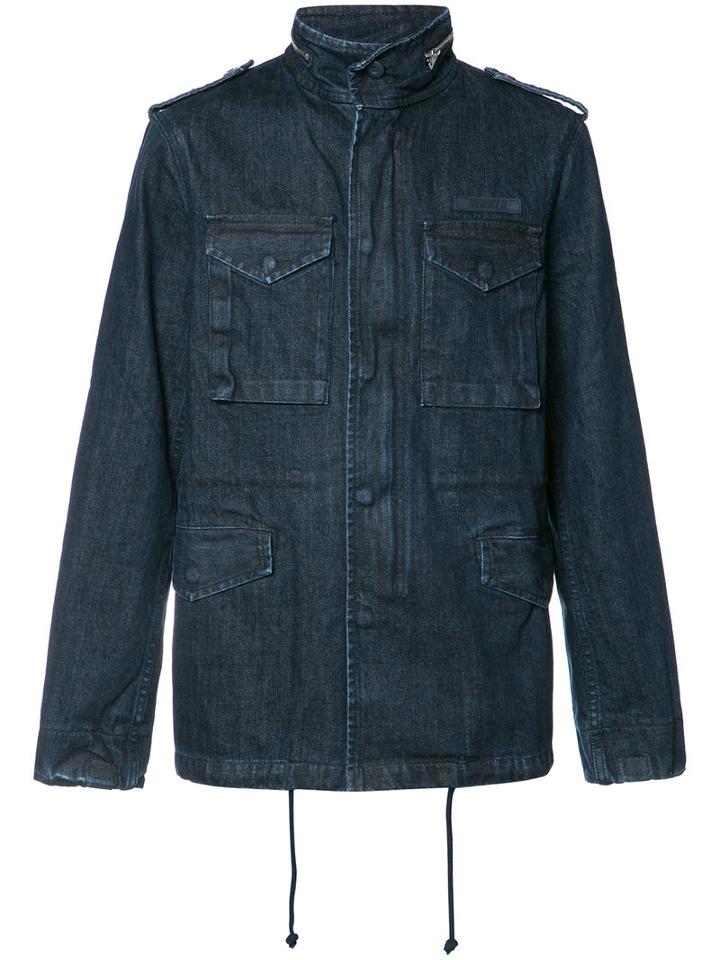 Prps Multiple Pockets Denim Jacket, Men's, Size: Large, Blue, Cotton