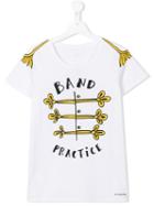 Burberry Kids Band Uniform Print T-shirt, Girl's, Size: 14 Yrs, White