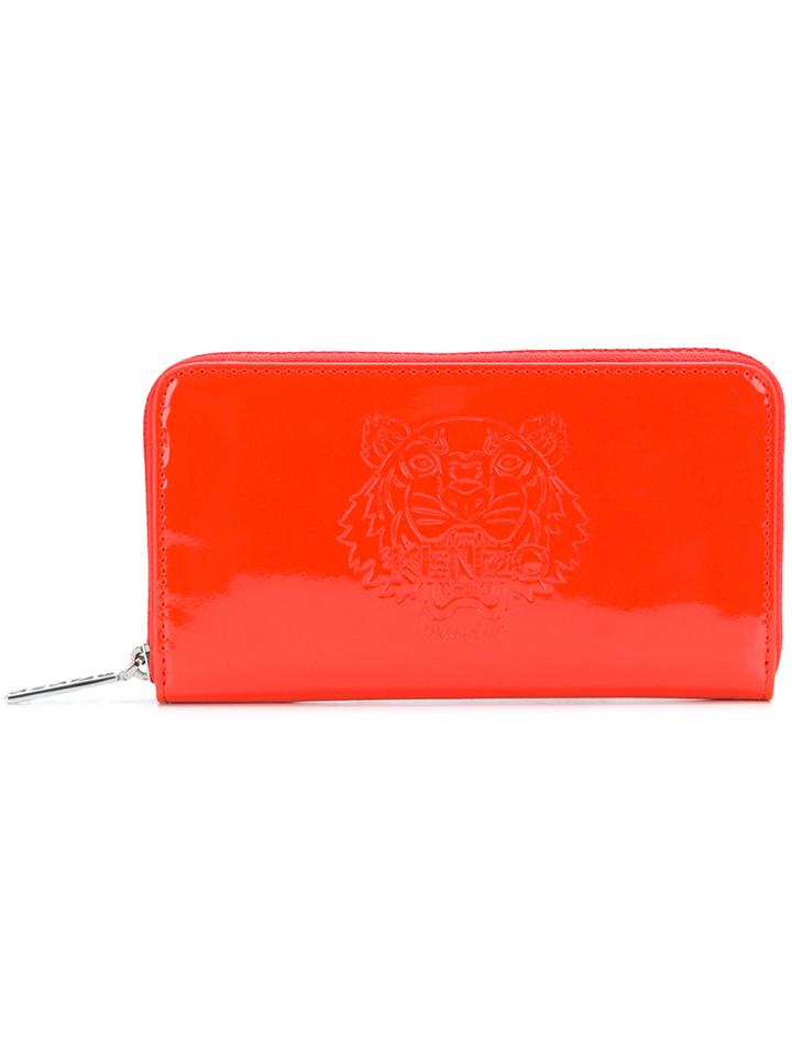 Kenzo Tiger Zip Around Wallet - Yellow & Orange