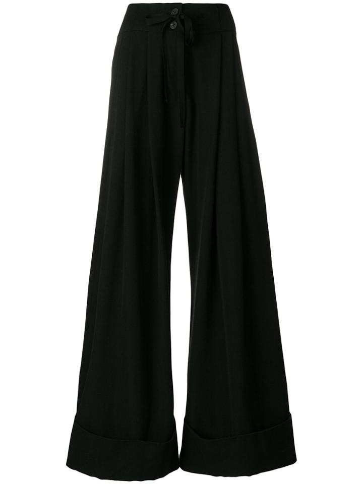Ann Demeulemeester Mustang Flared Trousers - Black