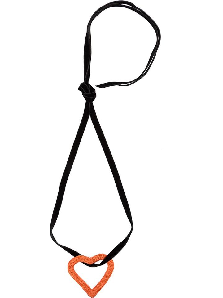Carolina Herrera Heart Pedant Necklace - Orange