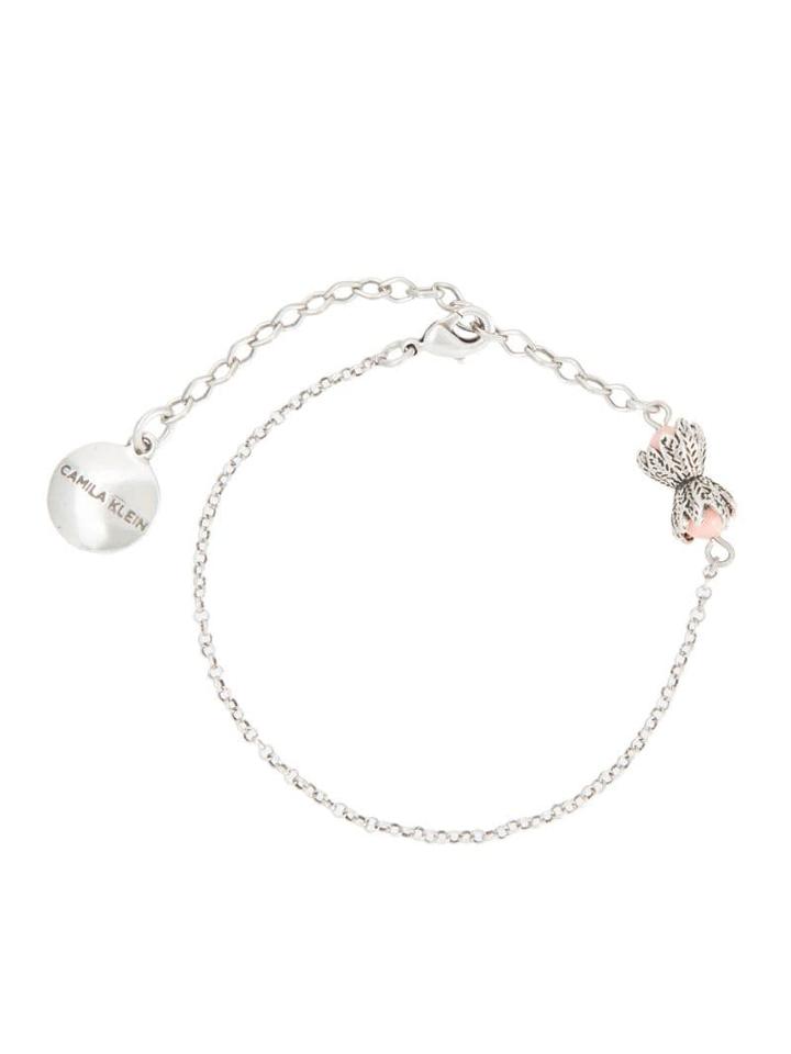 Camila Klein Pearl Embellished Anklet - Prata Velha