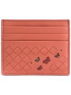 Bottega Veneta Butterfly Intrecciato Card Holder - Pink & Purple