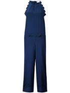 Huishan Zhang V-neck Lace Jumpsuit - White
