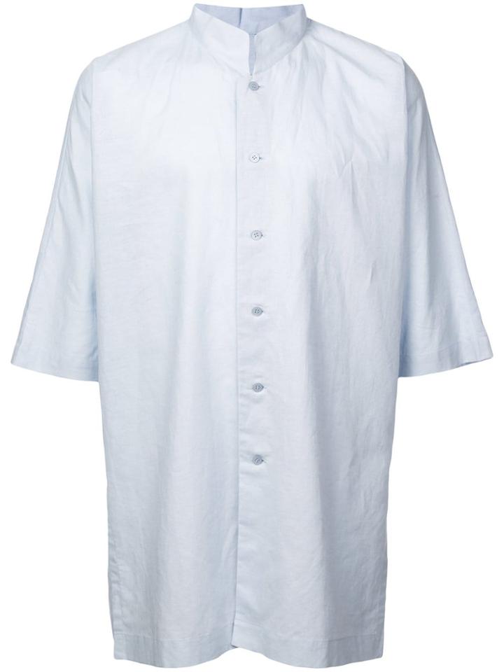 Homme Plissé Issey Miyake Short-sleeve Oversized Shirt - Blue
