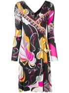 Emilio Pucci Black Frida Print Long Sleeve Dress