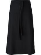 Helmut Lang Wrap Midi Skirt, Women's, Size: 0, Blue, Ramie/spandex/elastane/viscose