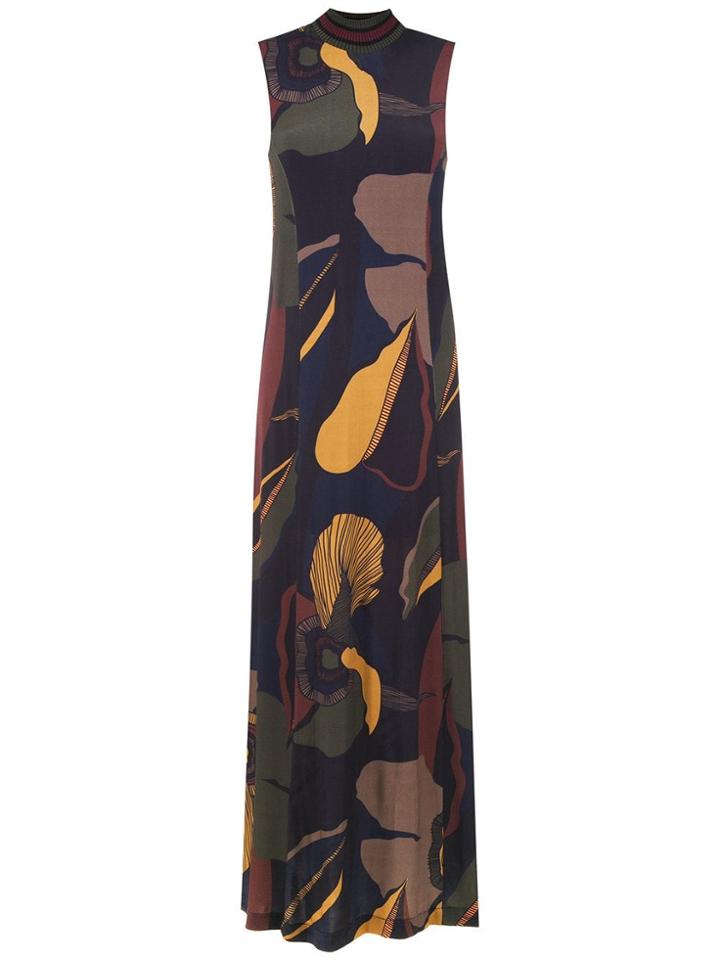 Osklen Long Printed Dress - Green