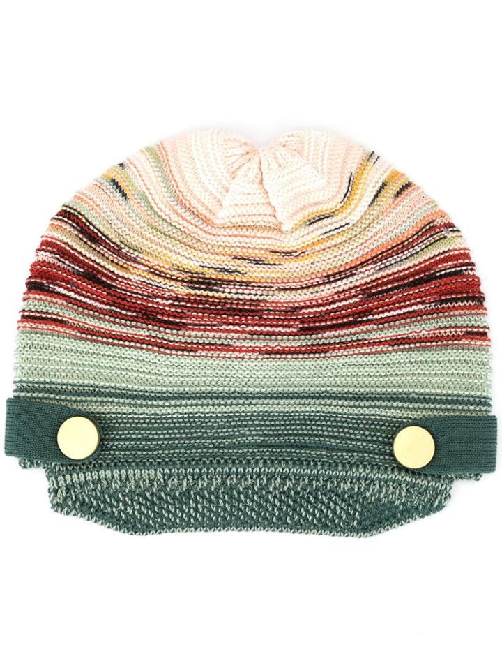 Missoni Knit Hat With Brim - Green