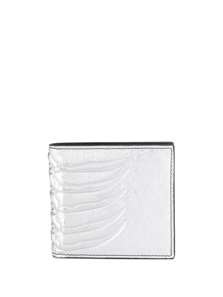 Alexander Mcqueen Ribcage Wallet - Silver