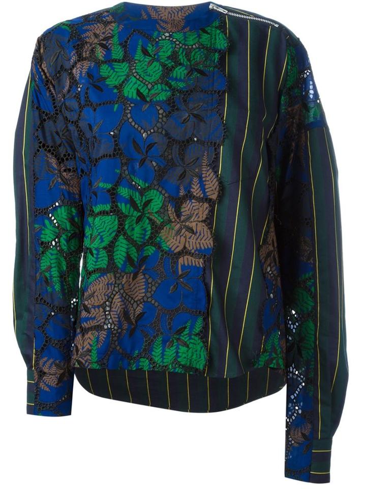 Sacai Flower Embroidered Top