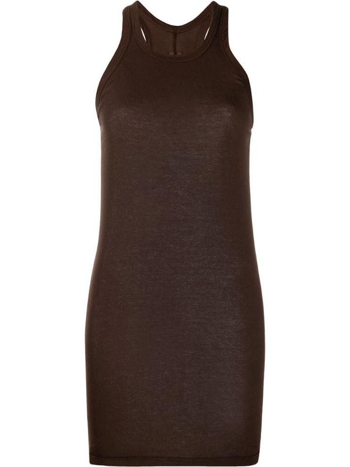 Rick Owens Drkshdw Long-line Vest Top - Brown
